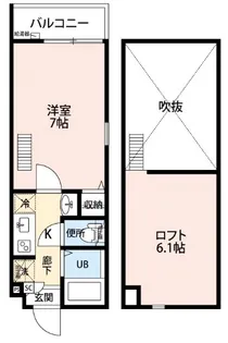 フィルクローバ谷塚【3階】の間取り