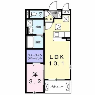 へりていじ桜井II【1階】の間取り