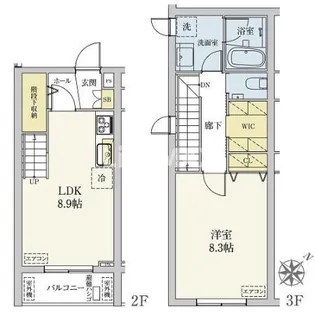 1LDKの間取り画像