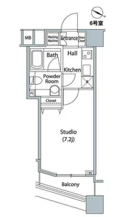 ファーストリアルタワー新宿【12階】の間取り
