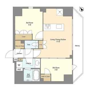 東京都台東区根岸3【マンション】の間取り