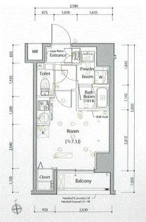 スカイコートプライム大井町【9階】の間取り