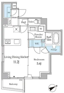東京都港区白金台2【マンション】の間取り