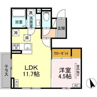 Asset-Court調布ヶ丘【1階】の間取り