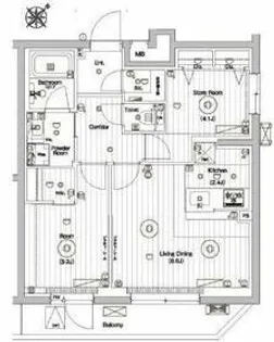 メイクスデザイン参宮橋【2階】の間取り