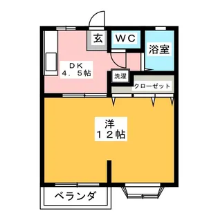 カーサブランシェ【1階】の間取り