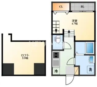 MODERN PALAZZO 戸石BRILLER【2階】の間取り
