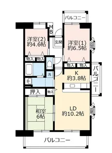 URルゼフィール井吹台【3階】の間取り