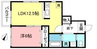 サニーハイム【1階】の間取り