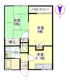 ハイツカワラガイトB【2階】の間取り