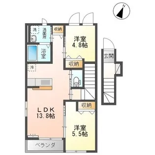サクセスロード【2階】の間取り