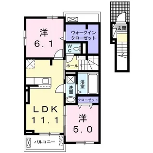 愛知県尾張旭市東印場町1【アパート】の間取り