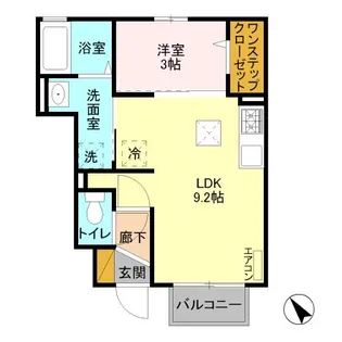 ボージャルダン II【1階】の間取り