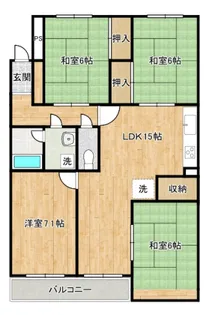 千葉県松戸市殿平賀【マンション】の間取り