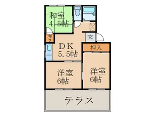 プレジ-ル行橋 B棟【1階】の間取り