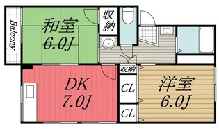 千葉県市原市東五所【アパート】の間取り