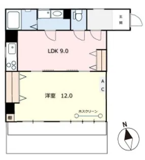 アート石山【1階】の間取り