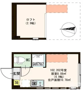 ハーモニーテラス氷川町【1階】の間取り