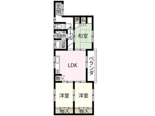 鶴江ハイツ吉本【2階】の間取り