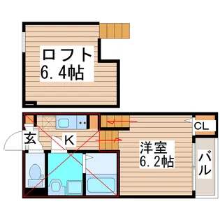 ハーモニーテラス東仙台IV【2階】の間取り