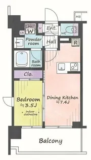 ガーラ・プライム横濱関内【4階】の間取り