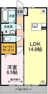 ウィルモア夷山 B棟【2階】の間取り