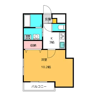 アンプルールリーブルD&S【1階】の間取り