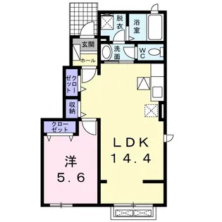 ラ ファメンタム フサ【1階】の間取り