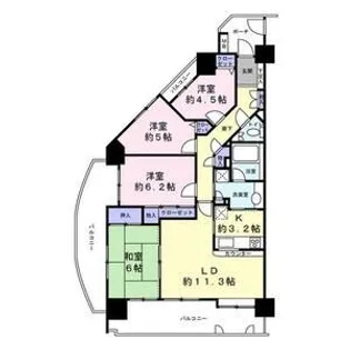 ユアコート川越【6階】の間取り