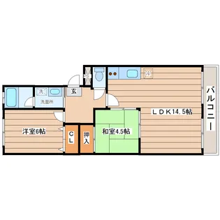 ベルコート長町南【2階】の間取り