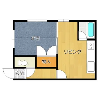 コーポ風見鶏【1階】の間取り