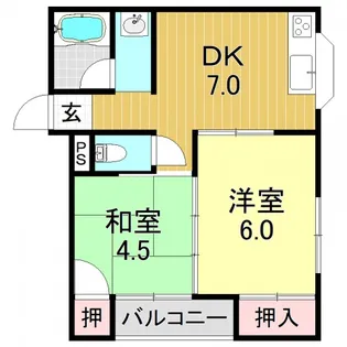 サン&ピース【2階】の間取り