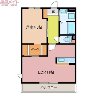 New Arrozal【3階】の間取り