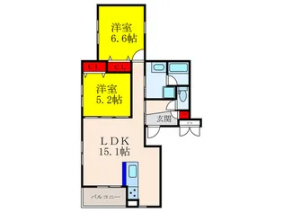 Nike-La-Victoire江坂【2階】の間取り