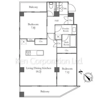 TOMIGAYA West GARDEN【2階】の間取り