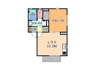 ルナパレス【1階】の間取り