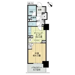 ライオンズタワー池袋【5階】の間取り