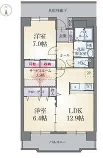 カルフール・パレ【4階】の間取り
