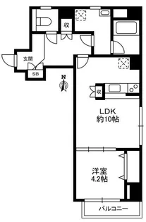 シーズンズ西麻布【2階】の間取り