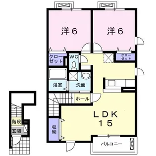 シュプリーム レジデンスB【2階】の間取り