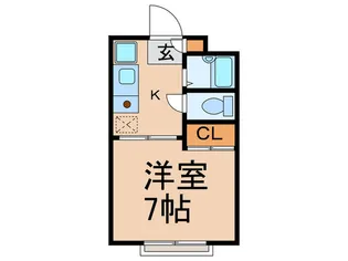 フジハイツ7号館【2階】の間取り