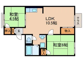 コーポ池田【1階】の間取り