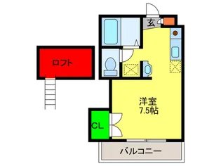 ハイツ片江【1階】の間取り