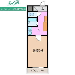 センエイハイツ C棟【3階】の間取り