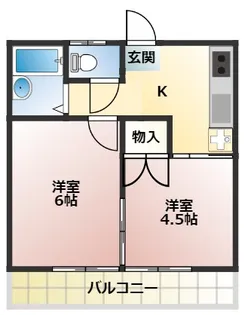 ハイツ小川【2階】の間取り