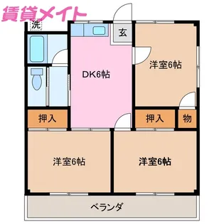 コーポ八幡【2階】の間取り