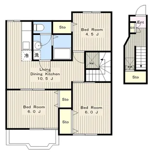 マロンB【2階】の間取り