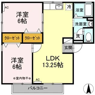 セジュール林 B【1階】の間取り
