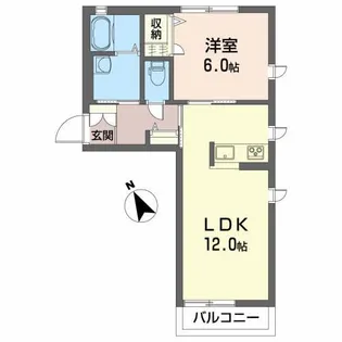 クランベルII【2階】の間取り