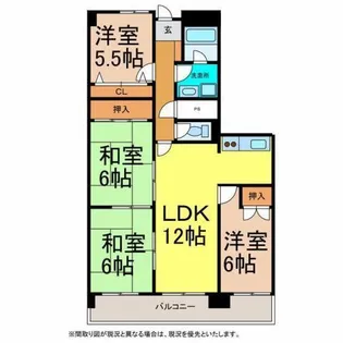 ベルトピア【5階】の間取り